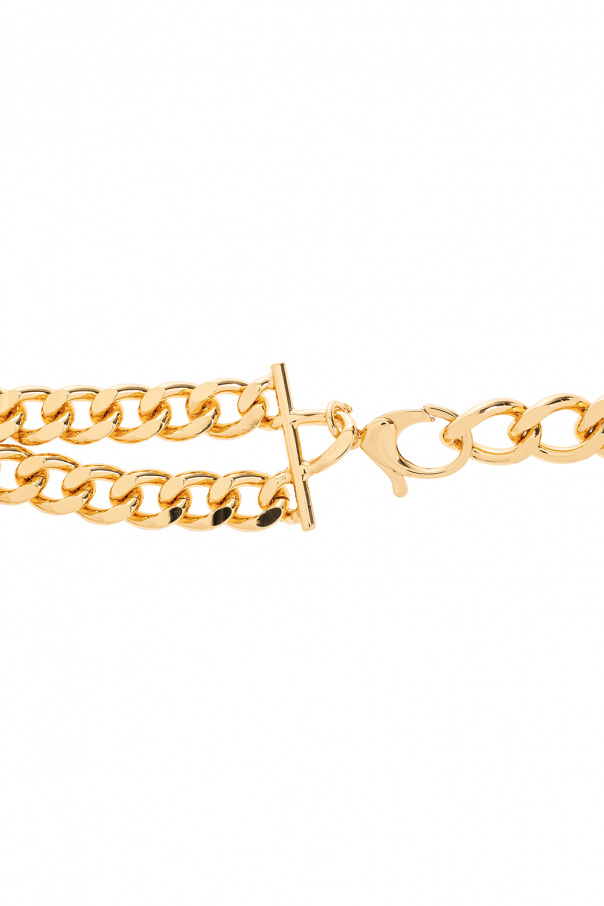 Gold Belt with logo Moschino - SchaferandweinerShops Switzerland